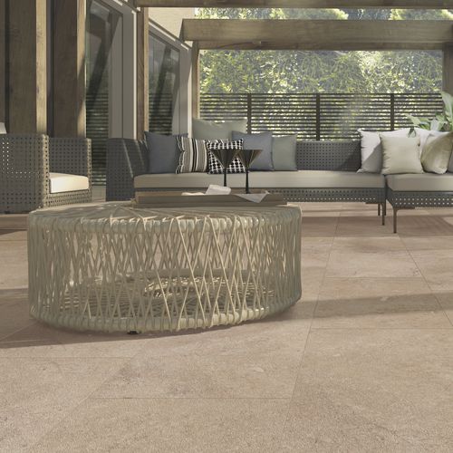 Piastrella in gres porcellanato - CHALON BEIGE - Casalgrande Padana - opaca / da interno / da sala