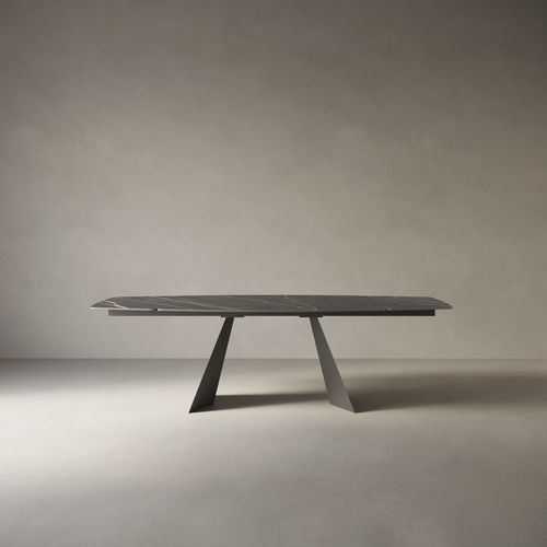 Tavolo design minimalista - Endless series - Casalgrande Padana - in ferro / in gres porcellanato / rettangolare