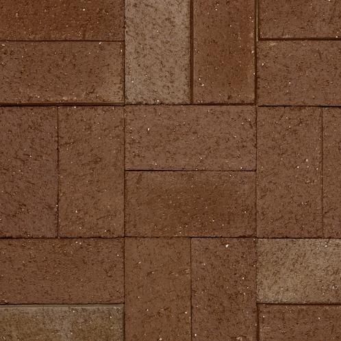 Pavé in argilla - BRICKWALK BROWN FLASH - General Shale - da esterno / per terrazza / da giardino
