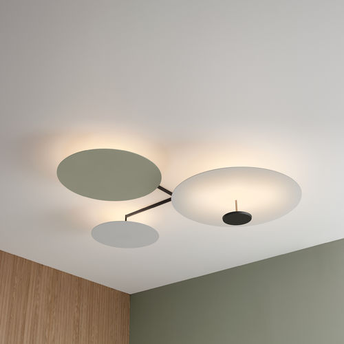 Plafoniera contemporanea - Flat - VIBIA LIGHTING - rotonda / in alluminio / in acciaio