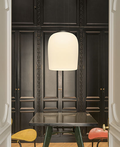 Lampada a sospensione - Ghost - VIBIA LIGHTING - in acciaio / in vetro opalescente / contemporanea