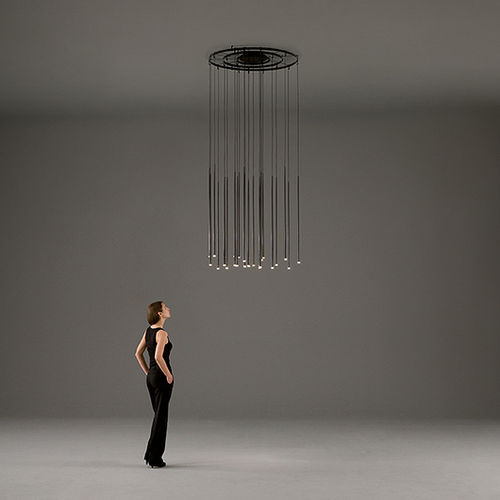 Lampada a sospensione - Slim - VIBIA LIGHTING - in acciaio / in vetro / in fibra di carbonio