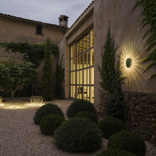 Applique contemporanea - Meridiano - VIBIA LIGHTING - da esterno / in acciaio / tonda