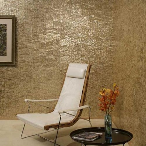 Rivestimento murale in madreperla - CHEVRON™ - Maya Romanoff - a rilievo / aspetto mosaico / per uso residenziale