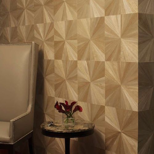 Carta da parati contemporanea - AJIRO SUNBURST™ - Maya Romanoff - in legno / con motivi geometrici / aspetto legno