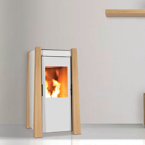 Stufa a pellet - KEOPS - ECOFOREST - 5 kW...10 kW / multicombustibile / contemporanea