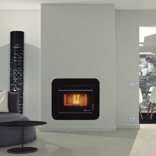 Stufa a pellet - CÓRDOBA GLASS - ECOFOREST - 12 kW / multicombustibile / contemporanea
