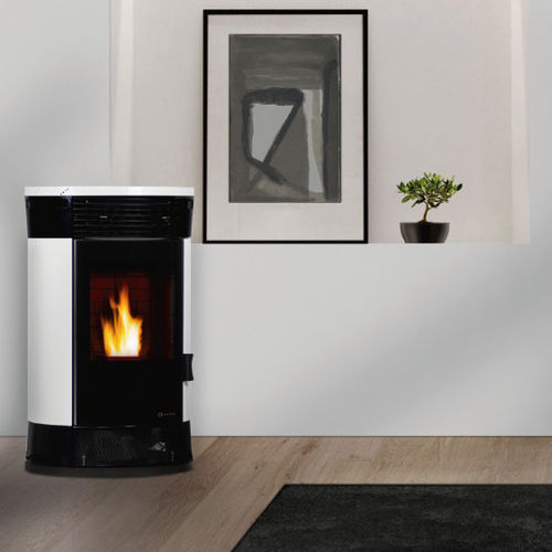 Stufa a pellet - ATENAS - ECOFOREST - 14 kW / multicombustibile / contemporanea