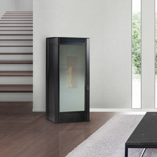Stufa a pellet - DUBAI - ECOFOREST - 10 kW...20 kW / multicombustibile / contemporanea
