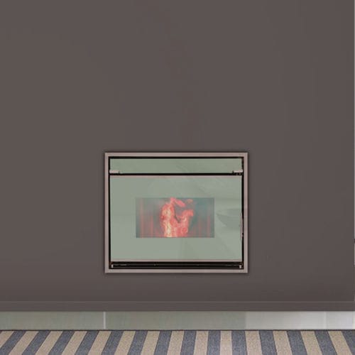 Stufa a pellet - GRANADA - ECOFOREST - 12 kW / multicombustibile / da parete