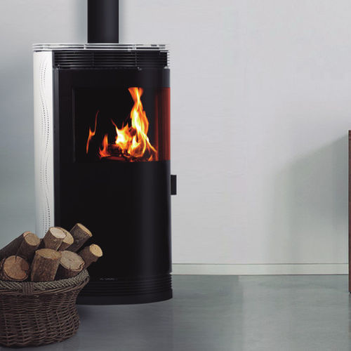 Stufa a legna - ARLES - ECOFOREST - 12 kW / contemporanea / in ceramica