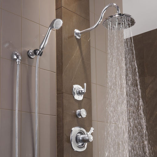 Soffione doccia da parete - ADDISON® : T17T292 - Delta - rotondo / a pioggia / termostatico