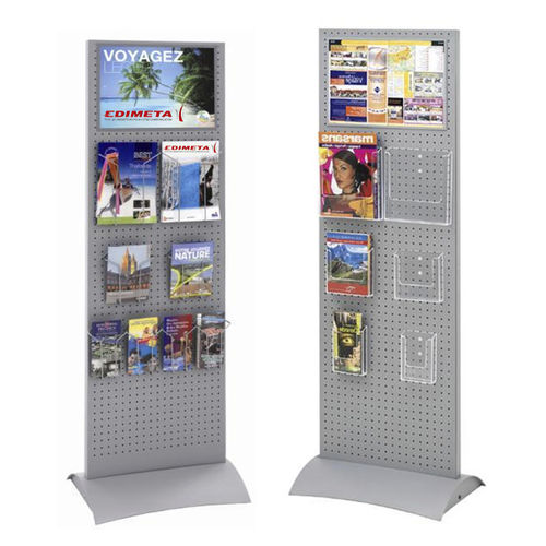 Porta opuscoli autoportante - 216650  - EDIMETA - in alluminio / per negozio / a pannelli