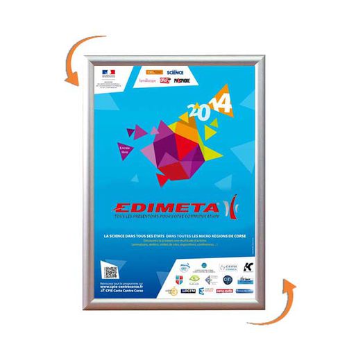 Cartello pubblicitario da parete - VAC950 - EDIMETA - da interno / in alluminio anodizzato