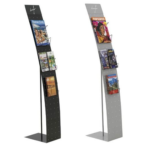 Porta opuscoli in metallo - 3002 - EDIMETA - con rotelle