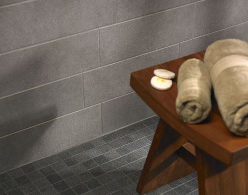 Piastrella in gres porcellanato - MAIN STREET : GALLERY GREY - Crossville - levigata / da interno / da bagno