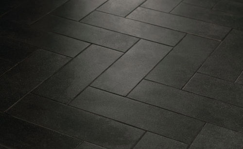 Piastrella in gres porcellanato - MAIN STREET : BOUTIQUE BLACK - Crossville - levigata / da interno / da bagno