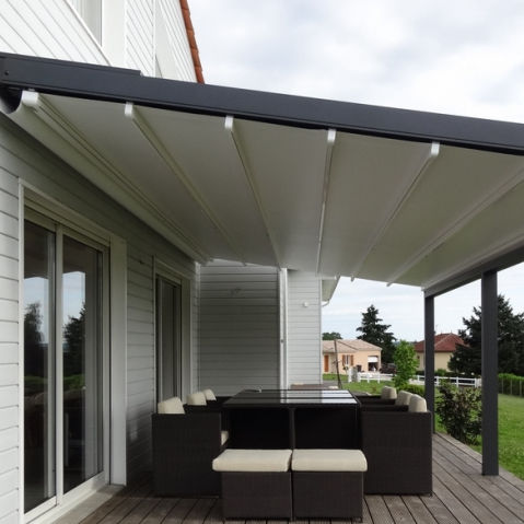 Membrana tessile in tela - SOLTIS 622 - Serge Ferrari ARCHITECTURE - in composito / per pergola / per tettoia