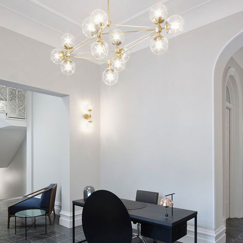 Lampadario contemporaneo - MODO DIAMOND - Triode Design - in vetro / in alluminio / contract