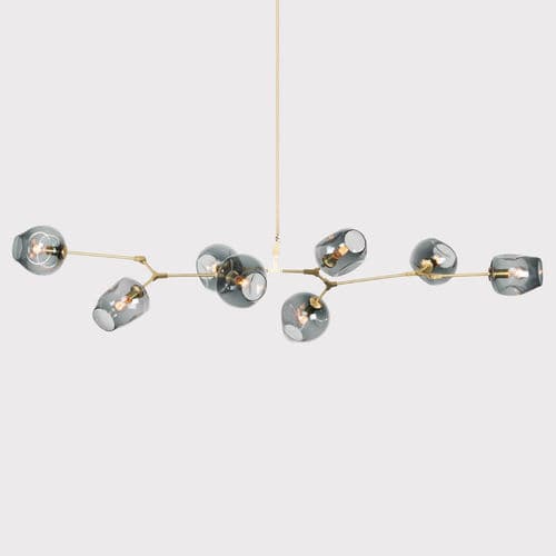 Lampadario contemporaneo - BB 08.03 - Triode Design - in vetro soffiato / in ottone / contract