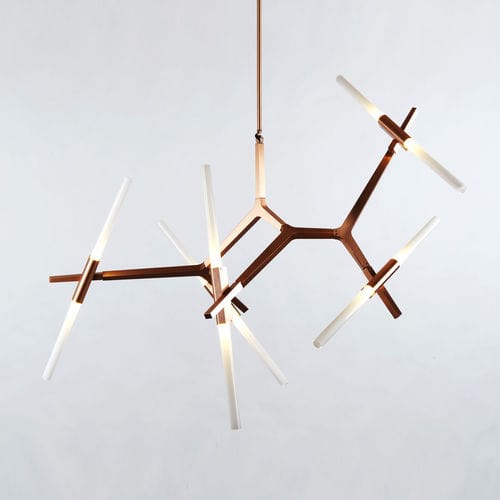 Lampadario design originale - AGNES 10 - Triode Design - in vetro / in alluminio / contract