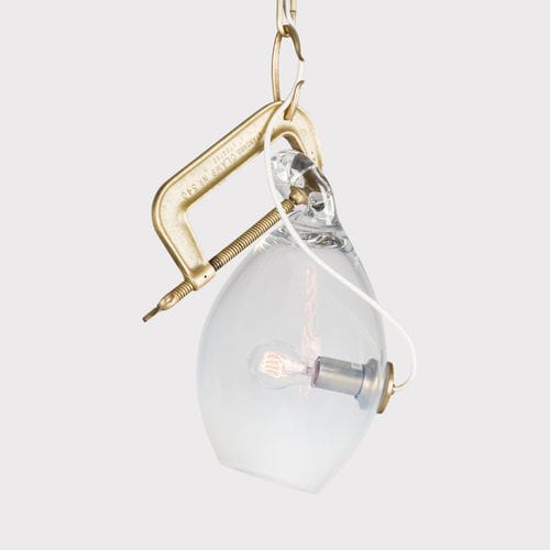 Lampada a sospensione - CLAMP CL.01.01 - Triode Design - in ottone / in vetro / contemporanea