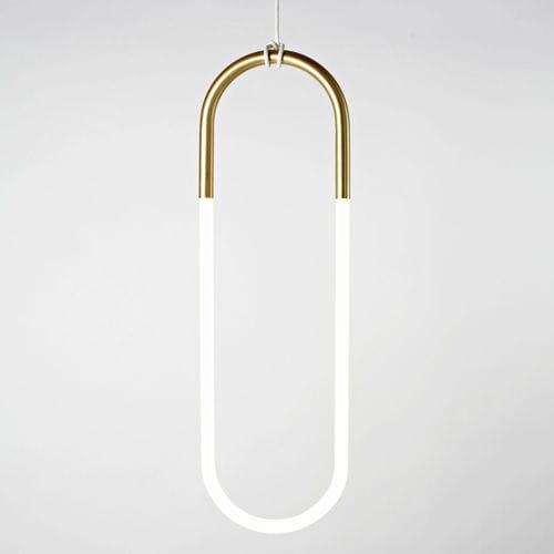 Lampada a sospensione - RUDI LOOP 02 - Triode Design - in acciaio / in vetro / contemporanea