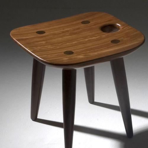 Sgabello contemporaneo - SONIA - Triode Design - in legno / marrone