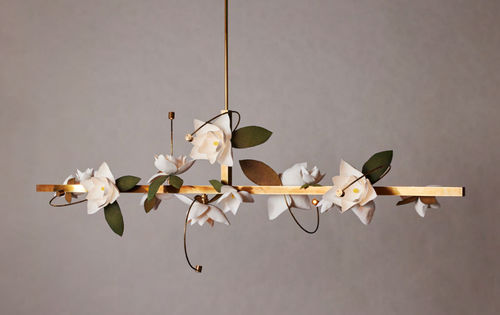 Lampadario contemporaneo - LURE  - Triode Design - in ottone / in cotone / di carta