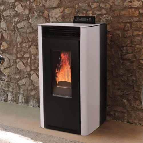 Stufa a pellet - AMBRIA 2 - Jolly-mec - 5 kW...10 kW / contemporanea / in acciaio