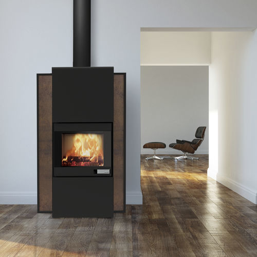 Stufa a legna - SERIE S AERJOLLY EVO - Jolly-mec - 11 kW / a pavimento / contemporanea