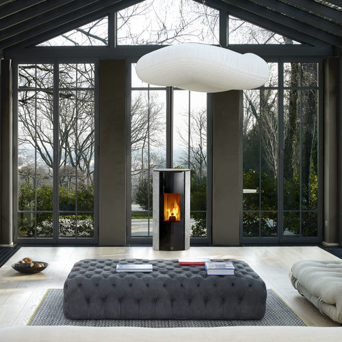 Stufa a pellet - CHRISSIE - Jolly-mec - 6 kW / a pavimento / contemporanea
