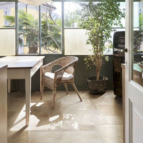 Piastrella in pietra naturale - BEIGE TRAVERTINE - CUPA STONE - finitura naturale / da interno / da esterno