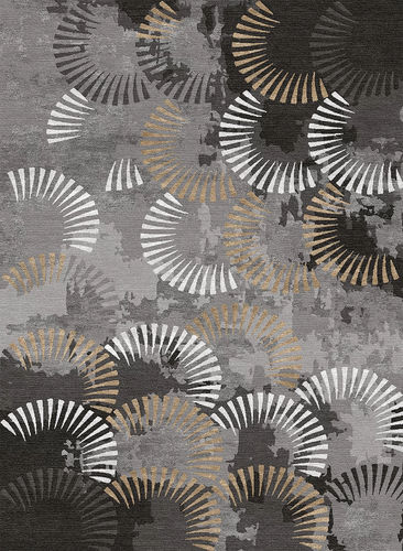 Tappeto contemporaneo - H-FADED FAN - TISCA ITALIA - a motivi / in lana / in viscosa