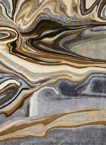 Tappeto contemporaneo - H-FLOWING LAVA - TISCA ITALIA - a motivi / in lana / in viscosa