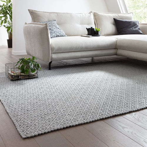Tappeto contemporaneo - Rhomb - TISCA ITALIA - geometrico / in lana della Nuova Zelanda / quadrato