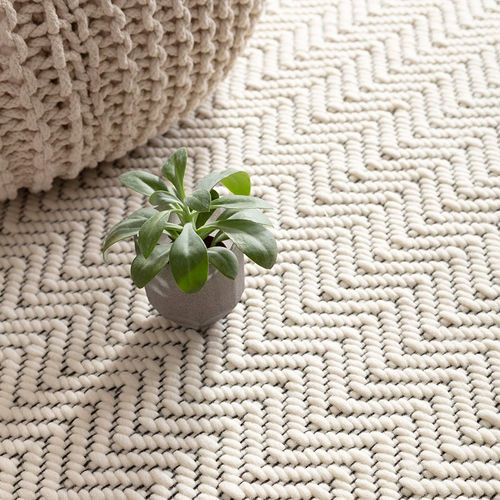 Tappeto contemporaneo - Zig Zag - TISCA ITALIA - a righe / in lana della Nuova Zelanda / quadrato