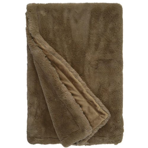 Plaid in ecopelliccia - C - GUANACO CAPPUCCINO 865 - TISCA ITALIA - in poliestere (PES)