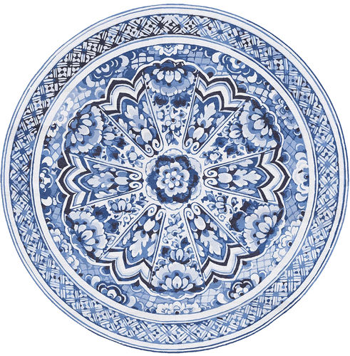 Tappeto contemporaneo - H-PORCELAINE - TISCA ITALIA - a motivi / in lana / in viscosa