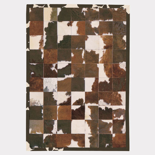 Tappeto contemporaneo - COW PATCH - TISCA ITALIA - patchwork / con motivo pelle di animale / in pelle