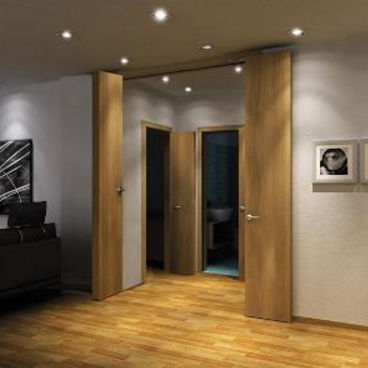 Porta da interno - COMPACK® LIVING - Ewins - in legno / battente / a libro