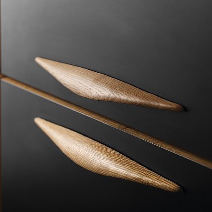 Maniglia per mobile in metallo - Ewins - in legno