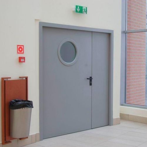 Porta da interno - MCR ALPE - Mercor - in acciaio inossidabile / battente / con oblò