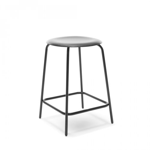 Sgabello da bar contemporaneo - PRO - Flötotto Einrichtungssysteme GmbH - in pelle / in polipropilene / con supporto in metallo verniciato