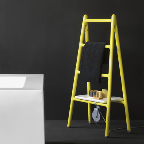 Scaffale con supporto a scomparsa - SCALETTA - TUBES - contemporaneo / in legno / da bagno