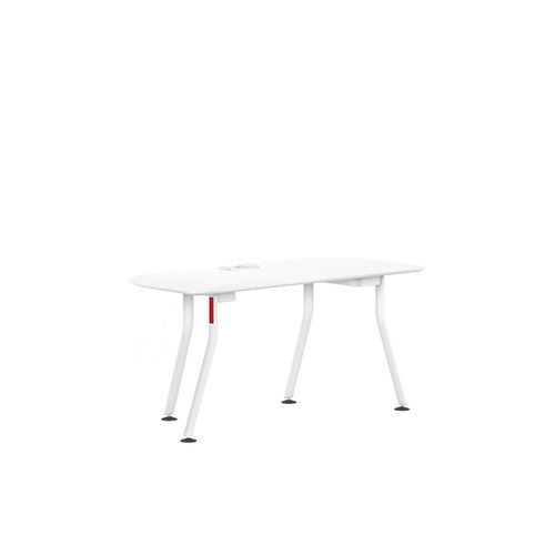 Tavolo contemporaneo - HUB - Interstuhl Büromöbel GmbH & Co. KG - in melaminico / con supporto in metallo / rettangolare