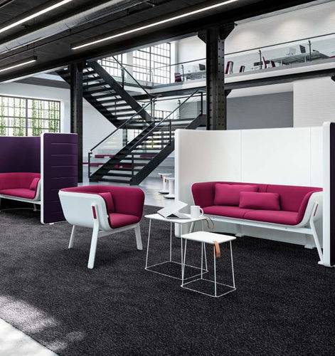 Divano contemporaneo - HUB - Interstuhl Büromöbel GmbH & Co. KG - in tessuto / in pelle / modulare