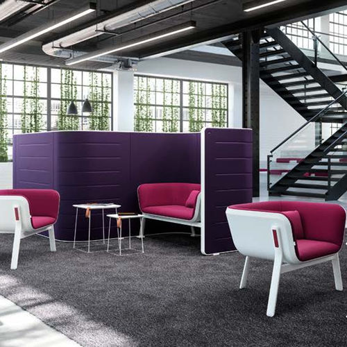 Isola di privacy per ufficio modulare - HUB - Interstuhl Büromöbel GmbH & Co. KG - in alluminio / in tessuto
