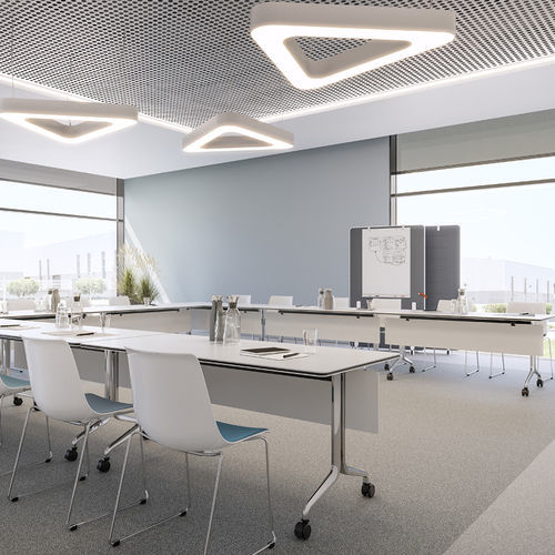 Tavolo da lavoro contemporaneo - NESTYIS3 - Interstuhl Büromöbel GmbH & Co. KG - in polipropilene / con supporto in metallo / rettangolare