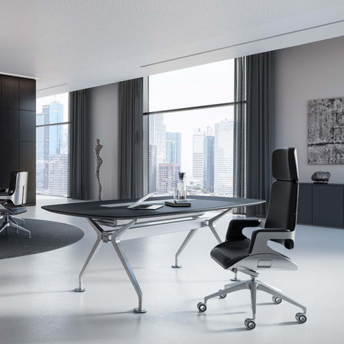 Poltrona direzionale contemporaneo - SILVER  - Interstuhl Büromöbel GmbH & Co. KG - in pelle / in tessuto / in metallo